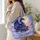 Celestial Moon Dragon Fantasy Gift for Dragon Lovers and Whimsical Night Sky Dreamers Quilted Tote Bag - 3