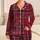 Cranberry Navy Tartan Plaid Loungewear For Cozy Autumn Evenings And Holiday Gifting Satin Pajamas Set - 1