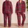 Cranberry Navy Tartan Plaid Loungewear For Cozy Autumn Evenings And Holiday Gifting Satin Pajamas Set - 2