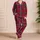Cranberry Navy Tartan Plaid Loungewear For Cozy Autumn Evenings And Holiday Gifting Satin Pajamas Set - 4