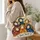 Colorful Whimsical Sheep for Farm Lovers, Cheerful Everyday Gift for Her Quilted Tote Bag - 3