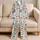 Bow Pumpkin Autumn Motif For Cozy Fall Lounging And Seasonal Gifting For Women At Home Satin Pajamas Set - 5