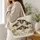 Five Cream Sheep and Meadow Wildflowers for Cottagecore Farm Days and Her Quilted Tote Bag - 3