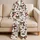 Leopard Bow And Cherry Motif Loungewear For Chic Sleepwear And Relaxed Evenings For Women Satin Pajamas Set - 5