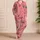 Candy Cane Ribbon Holiday Loungewear for Festive Christmas Mornings and Cozy Evenings Satin Pajamas Set - 4
