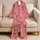 Candy Cane Ribbon Holiday Loungewear for Festive Christmas Mornings and Cozy Evenings Satin Pajamas Set - 5