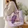 Purple Owl and Wildflowers for Cottagecore Style, Nature Lovers, and Gifts for Her Quilted Tote Bag - 3