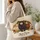 Rustic Sheep and Autumn Blooms for Cozy Country Style and Thoughtful Gift Giving Quilted Tote Bag - 3
