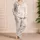 Blush Heart Motif Romantic Sleepwear for Valentine's Day and Cozy Home Lounging Women Satin Pajamas Set - 4