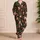 Santa Christmas Trees Gifts and Reindeer for Cozy Festive Holiday Lounging Women at Home Satin Pajamas Set - 4