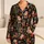 Santa Christmas Trees Gifts and Reindeer for Cozy Festive Holiday Lounging Women at Home Satin Pajamas Set - 1