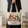 Festive Christmas Sheep Family with Holly for Holiday Gifting and Farm Animal Lovers Quilted Tote Bag - 4