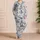 Blue Cream Chinoiserie Pagodas And Deer For Serene Bedtime Lounging At Home Year Round Satin Pajamas Set - 4