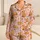 Capybara Floral Cozy Home Lounge Set for Children, Toddler Birthday and Holiday Gift Satin Pajamas Set - 1