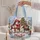 Christmas Penguin Family Celebrating Winter Holidays with Gifts for Penguin Lovers Quilted Tote Bag - 5