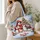 Christmas Penguin Family Celebrating Winter Holidays with Gifts for Penguin Lovers Quilted Tote Bag - 3