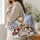Reindeer and Penguin Christmas Cheer for Cozy Winter Holiday Gift Giving for Her Quilted Tote Bag - 3
