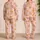 Capybara Peach Flowers for Cozy Summer Lounging Girls Kids Birthday Celebration Gift Satin Pajamas Set - 2