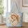 Victorian Blonde Girl Bunny Ears Portrait for Easter Celebrations and Springtime Gifting Quilted Tote Bag - 1