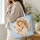 Victorian Blonde Girl Bunny Ears Portrait for Easter Celebrations and Springtime Gifting Quilted Tote Bag - 3