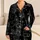 Black Cat Line Art Cozy Lounge Set For Sleepovers, Holidays, And Everyday Comfort Gift Satin Pajamas Set - 1
