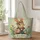 Folk Art Easter Bunny with Painted Eggs for Springtime Celebrations and Gift Giving Quilted Tote Bag - 1