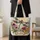 Teal and Gold Dragonfly with Wildflowers for Garden Days and Nature Lovers Gift Idea Quilted Tote Bag - 4