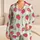 Cute Strawberry Mint Green Stripes for Summer Holiday Gatherings and Parties Girls Satin Pajamas Set - 1