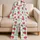 Cute Strawberry Mint Green Stripes for Summer Holiday Gatherings and Parties Girls Satin Pajamas Set - 5