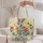 Mexican Folk Art Easter Bunny with Colorful Blooms for Springtime Gifting Celebrations Quilted Tote Bag - 5