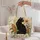 Art Nouveau Black Cat Beneath Golden Moon For Autumn Gifting And Cat Lovers Quilted Tote Bag - 5