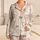 Cute Puppy Hearts And Bows For Cozy Bedtime Lounging And Weekend Sleepovers, Kids Satin Pajamas Set - 1
