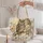Amber Owl Pair With Golden Botanicals for Cozy Autumn Nature Lovers Quilted Tote Bag - 5