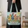 Colorful Patchwork Hens for Sunny Garden Days and Cheerful Summer Gifting Joy for Her Quilted Tote Bag - 4
