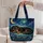 Sleeping Dachshund Under Crescent Moon for Cozy Nights and Dog Lover Gifts Quilted Tote Bag - 5