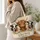 Highland Cow and Wildflower Meadow Gift for Farmhouse and Spring Country Living Lovers Quilted Tote Bag - 3