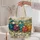Colorful Sheep Meadow Scene for Birthday Gifts and Summer Outings for Her and Farm Lovers Quilted Tote Bag - 5