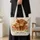 Highland Cow Couple With Wildflowers for Anniversary Gift for Couples and Her Farmhouse Quilted Tote Bag - 4