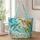 Three Sea Turtles Swimming Through Turquoise Waves for Coastal Beach Lovers Quilted Tote Bag - 1