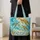 Three Sea Turtles Swimming Through Turquoise Waves for Coastal Beach Lovers Quilted Tote Bag - 4