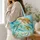 Three Sea Turtles Swimming Through Turquoise Waves for Coastal Beach Lovers Quilted Tote Bag - 3
