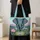 Mandala Elephant and Lotus Blooms for Nature-Loving Women and Relaxed Everyday Outings Quilted Tote Bag - 4