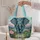 Mandala Elephant and Lotus Blooms for Nature-Loving Women and Relaxed Everyday Outings Quilted Tote Bag - 5