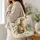 Art Nouveau Cat With Colorful Flowers for Cozy Everyday Style Gifts for Cat Lovers Quilted Tote Bag - 3
