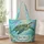 Sea Turtle Ocean Scene for Summer Beach Days and Coastal Nature Lovers and Sea Life Fans Quilted Tote Bag - 1