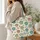 Colorful Paw Prints and Botanical Leaves for Pet Lovers, Everyday Dog Mom Lifestyle Quilted Tote Bag - 3