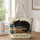 Sleeping Black Cat on Vintage Books for Cozy Reading Days and Thoughtful Cat Lovers Quilted Tote Bag - 1
