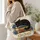 Sleeping Black Cat on Vintage Books for Cozy Reading Days and Thoughtful Cat Lovers Quilted Tote Bag - 3