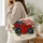 Red Rose and Navy Starry Stripes for Fourth of July Celebrations and Gifts for Women Quilted Tote Bag - 3