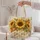 Golden Sunflowers and Autumn Leaves for Harvest Season Gifts for Her Quilted Tote Bag - 5